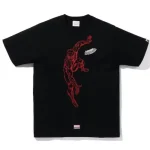 Spider BAPE X Marvel Comics Black T-Shirt