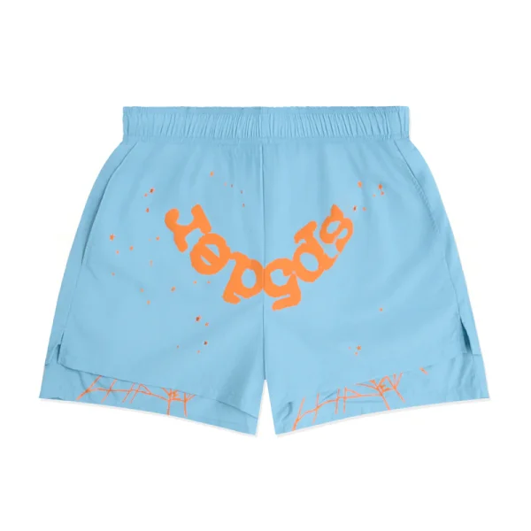 spider-og-web-double-layer-blue-shorts