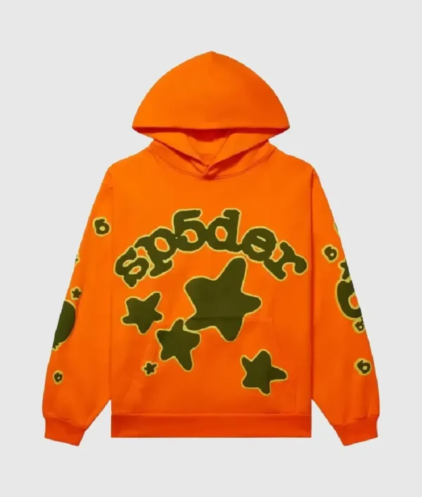 sp5der-beluga-hoodie-orange-sp5-brown-logo