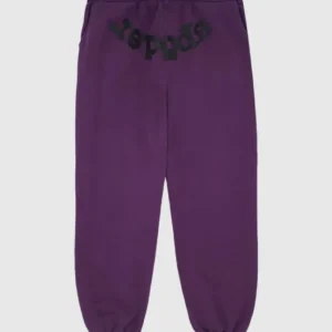 sp5der-classic-sweatpant-grape-spr-black-logo