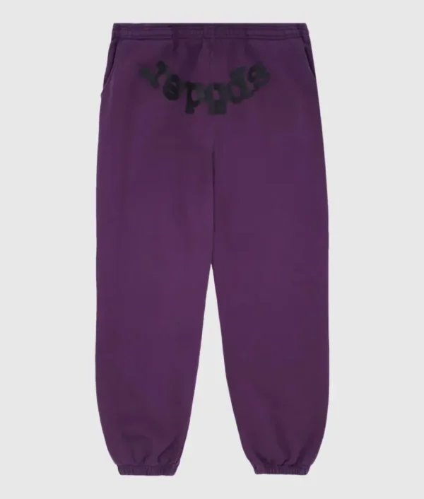 sp5der-classic-sweatpant-grape-spr-black-logo
