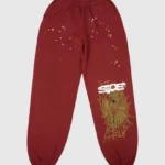 sp5der-sweatpants-maroon-sp5-white-logo