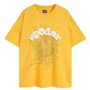 sp5der-wite-logo-yellow-t-shirt
