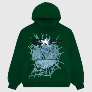 sp5der-web-hoodie-hunter-green-black-logo